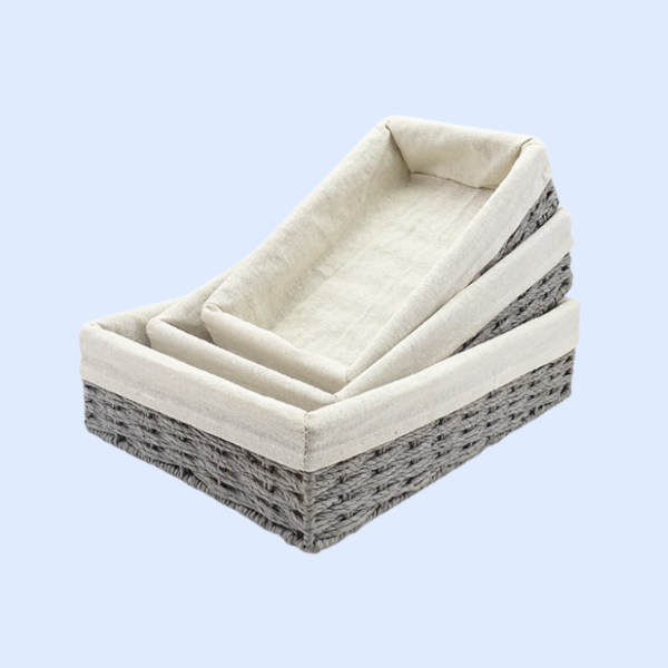 Rattan storage basket woven storage basket desktop sundries storage snack storage box sundries baske