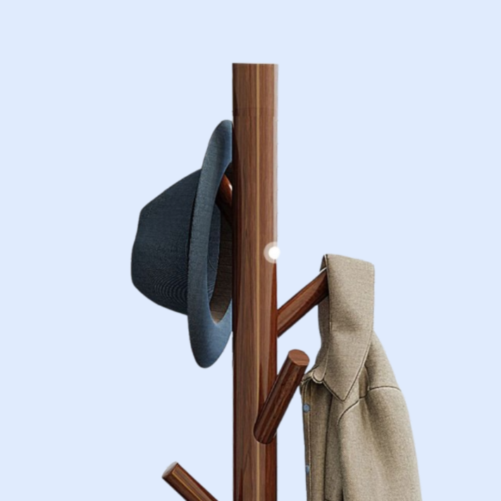 高級感のある高端木製コートラック