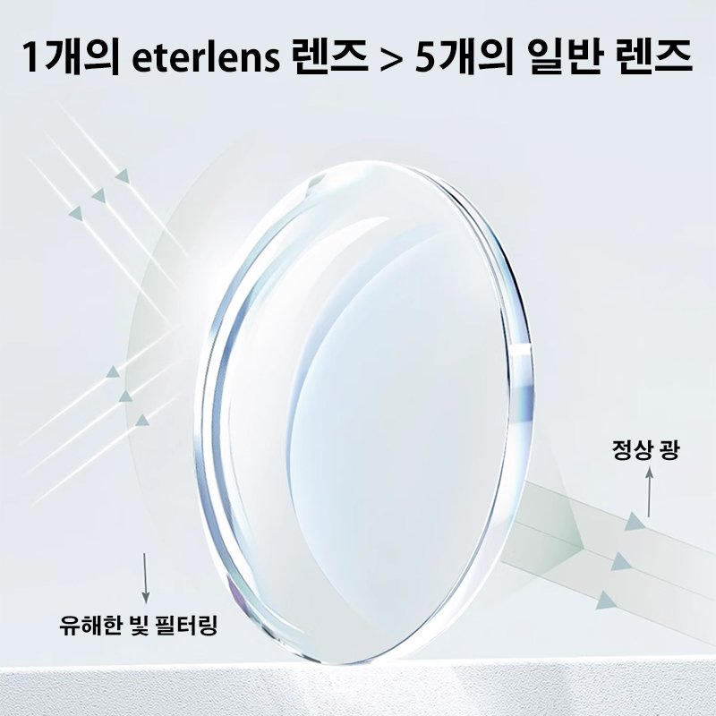 순수 티타늄 골드 무테 블루라이트 차단 돋보기 안경