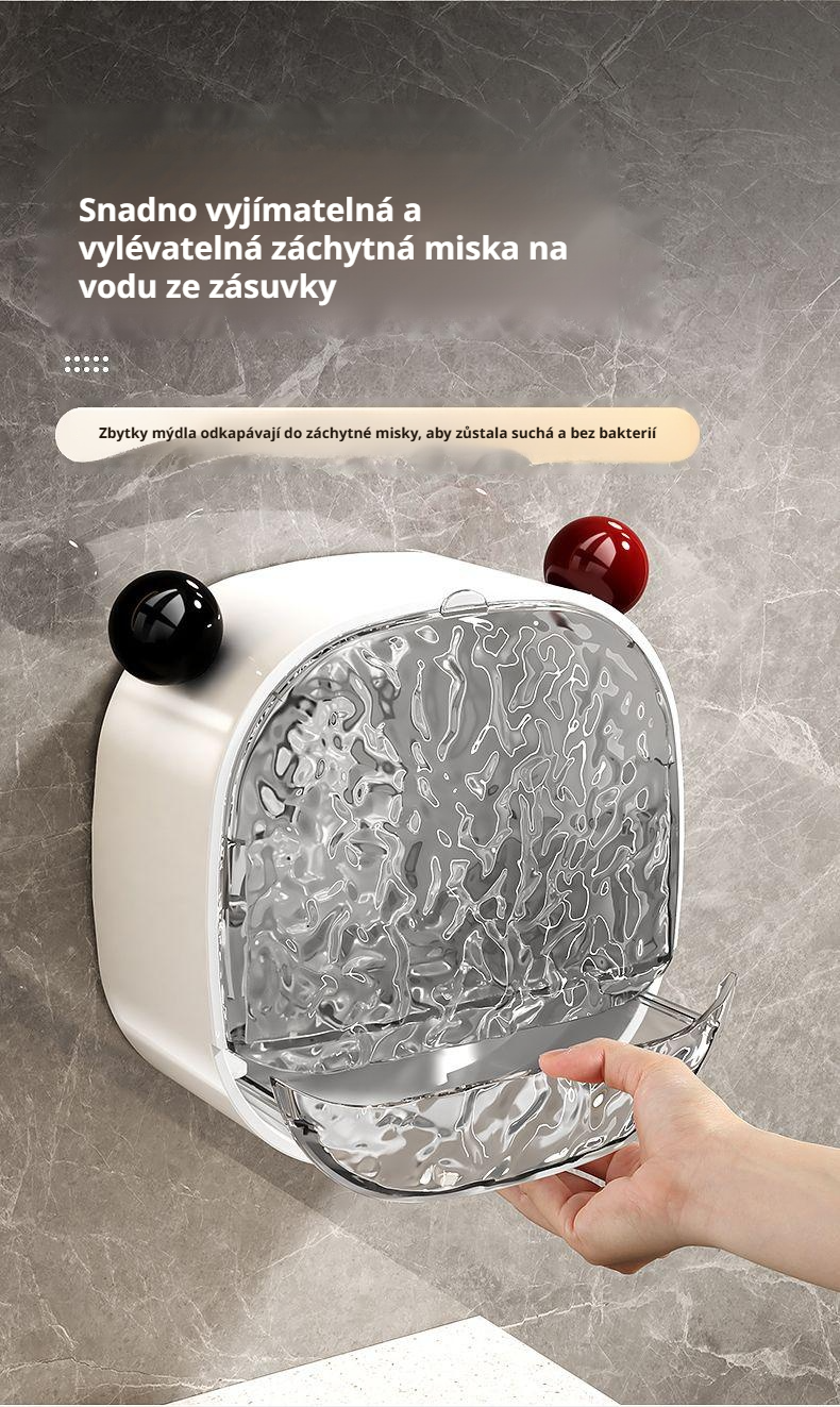 Lehce luxusní koupelnová mýdlenka – detail materiálu