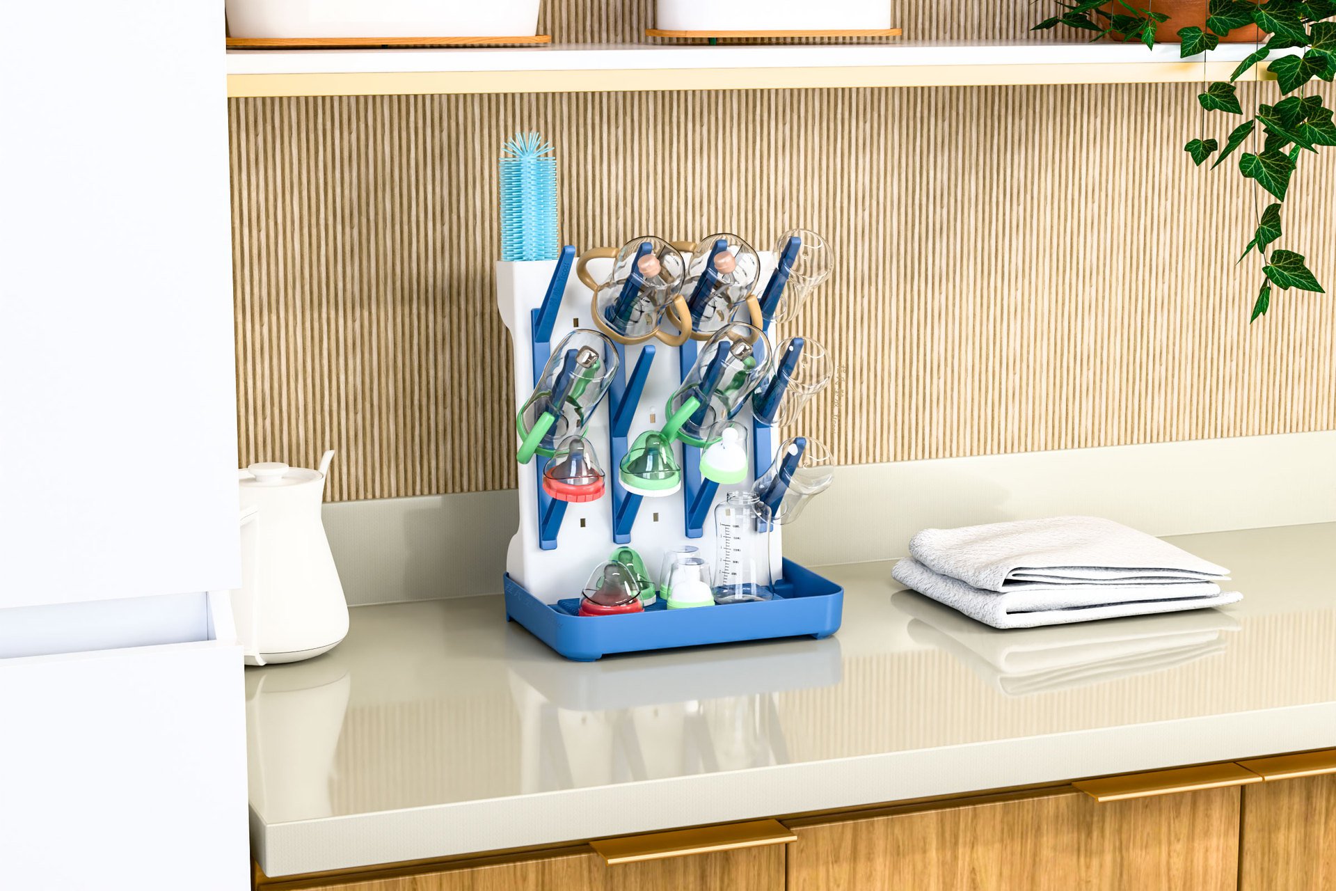 衛生的に管理できるおしゃぶり収納スペース