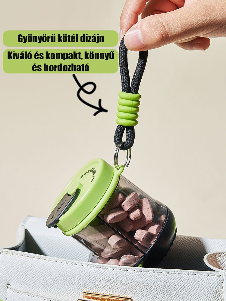 Kis csomagtartó, forgó gyógyszeres doboz