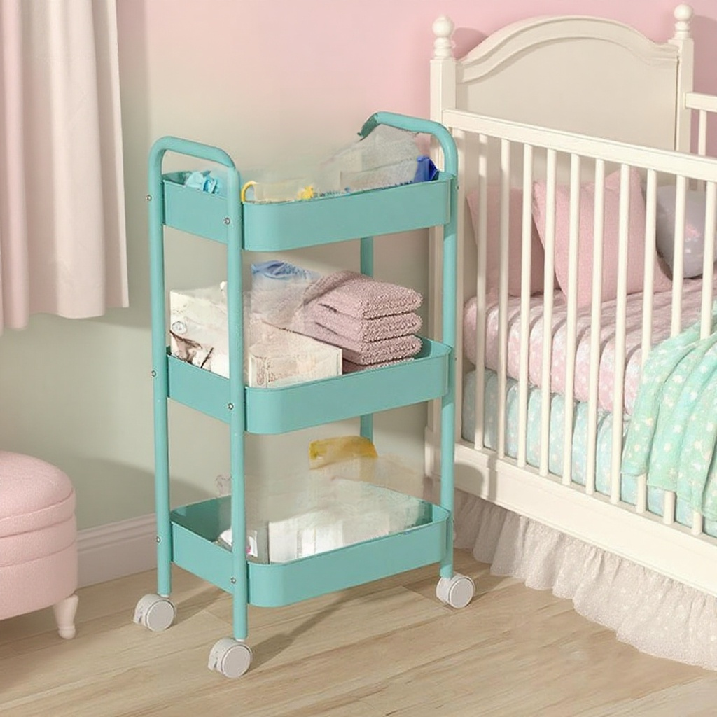 이동식 주방 바닥 수납 선반