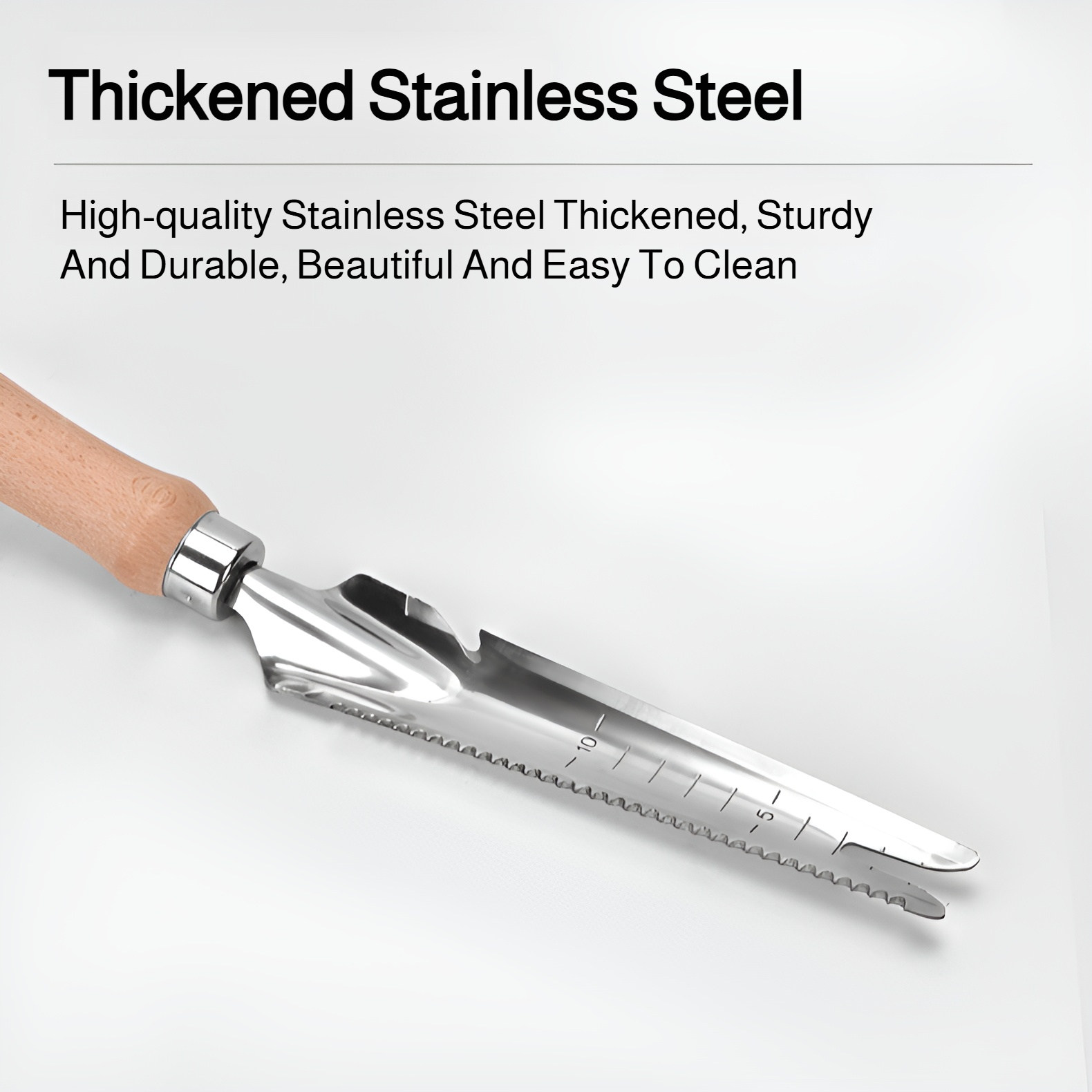 Weeding knife artifact root weeding tool gardening rake root removal manganese steel trumpet hand-he