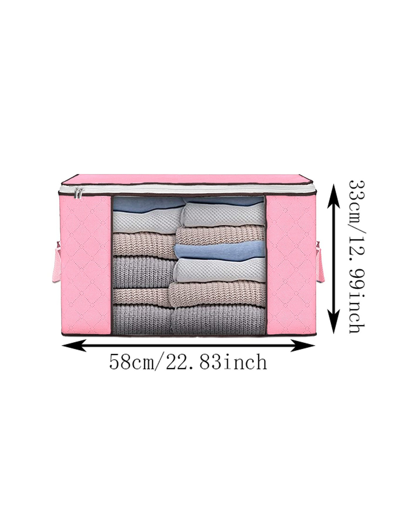 Breathable fabric storage bag protecting clothes from dust and moisture