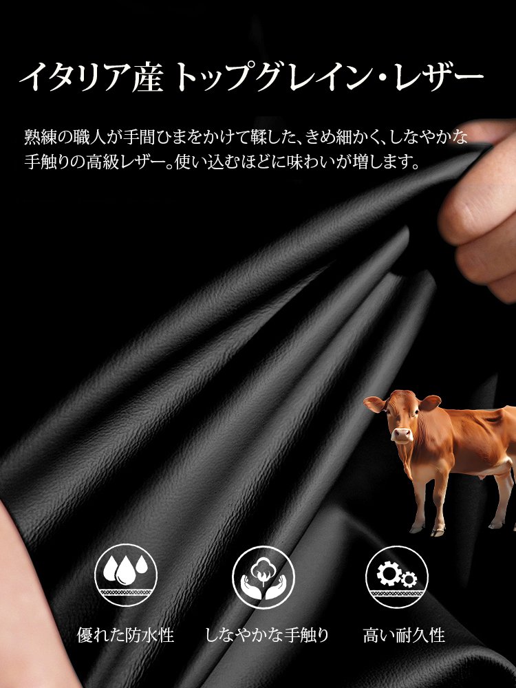 本革 コンパクト二つ折り財布