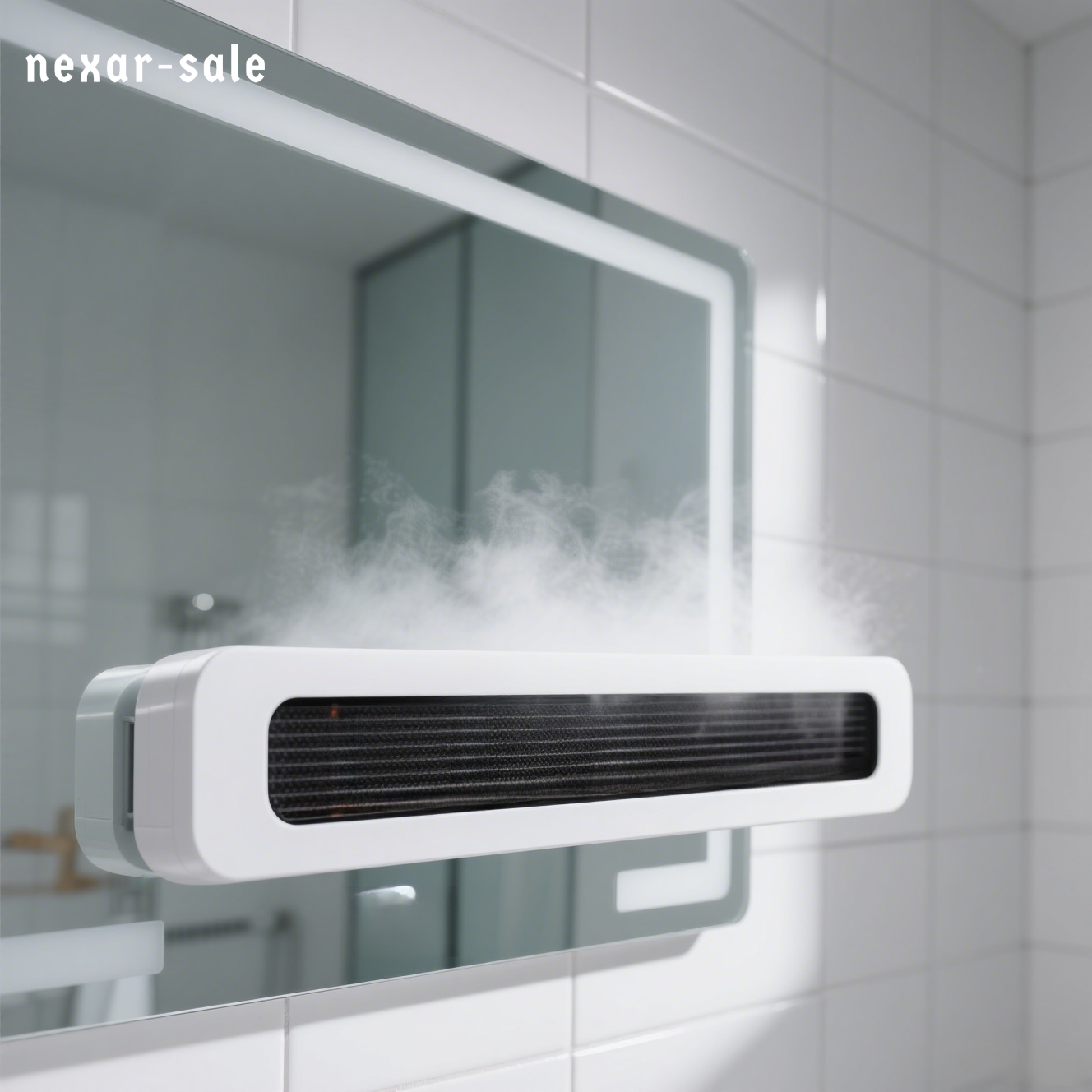 Badezimmer-Defogel Anwendung auf Spiegel