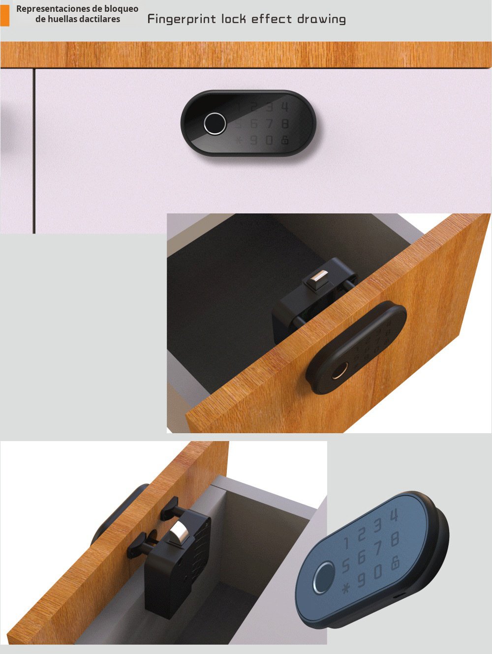 Cerradura de armario con contraseña digital