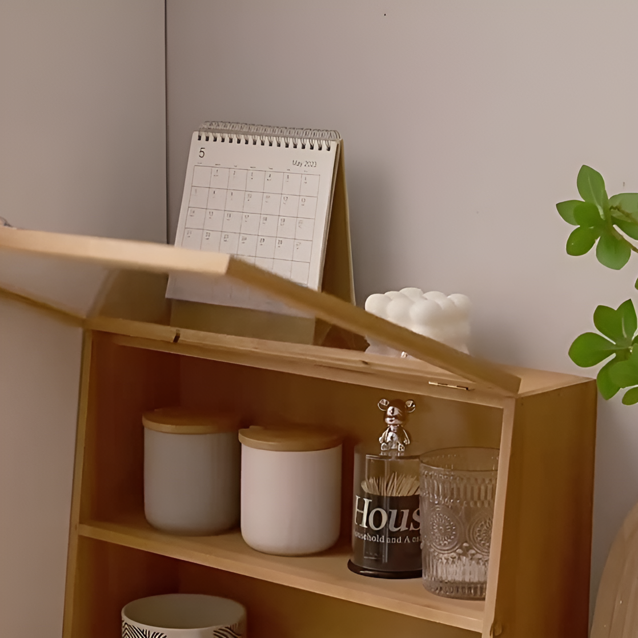 デスクトップコーヒーカップ収納ボックスマグカップティーセットディスプレイキャビネット無垢材ウォーターカップ化粧品アイテムレトロ蓋付き