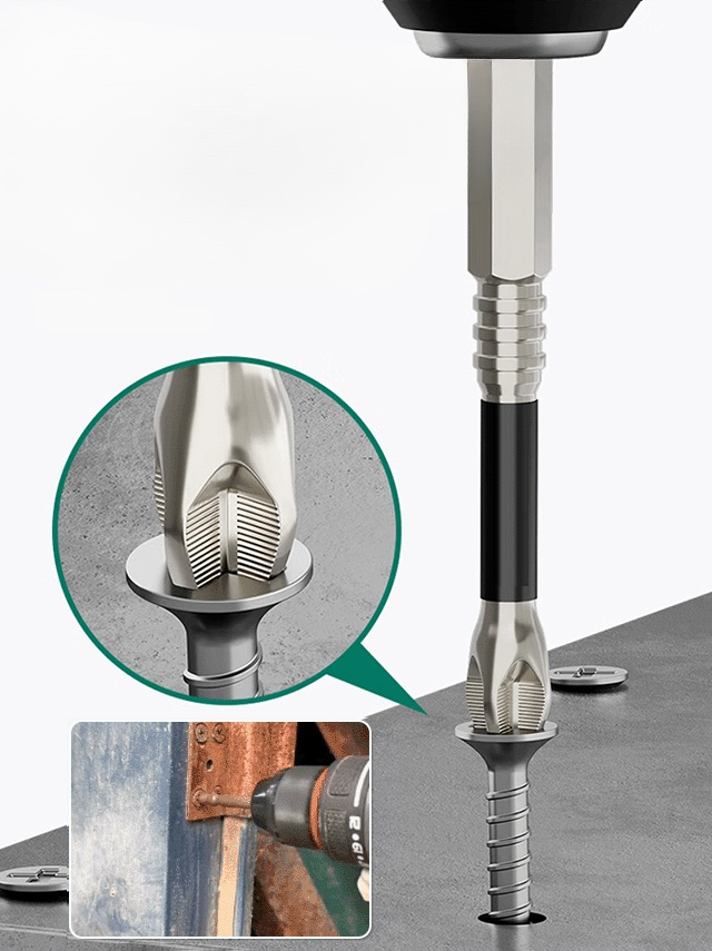 Stark magnetische, rutschfeste und stoßfeste Bit-Set.