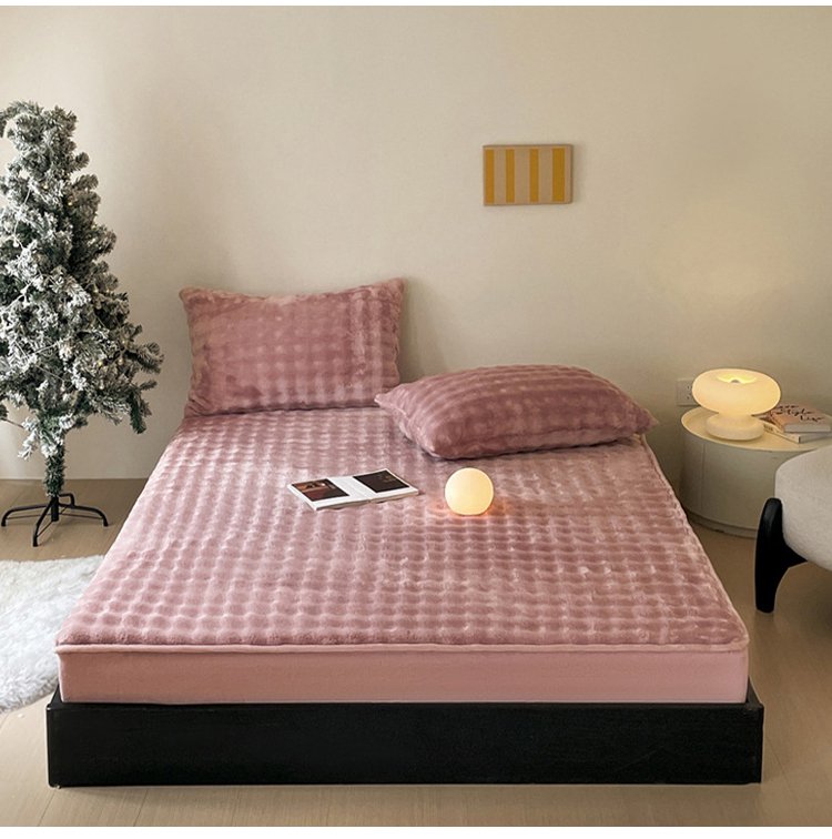 Detalle de textura suave de terciopelo burbuja en ropa de cama