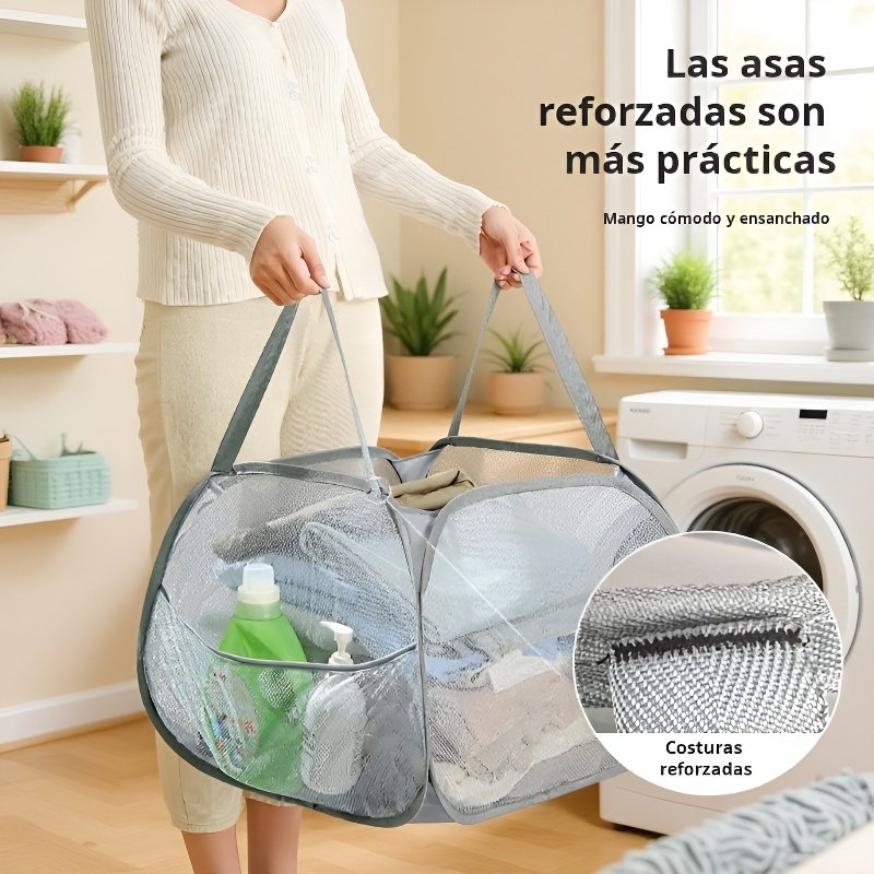 Gran Cesto de Ropa Sucia de 90L Plegable