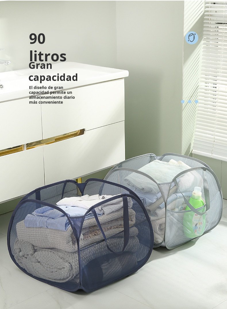 Cesta de lavandería plegable con diseño moderno y funcional