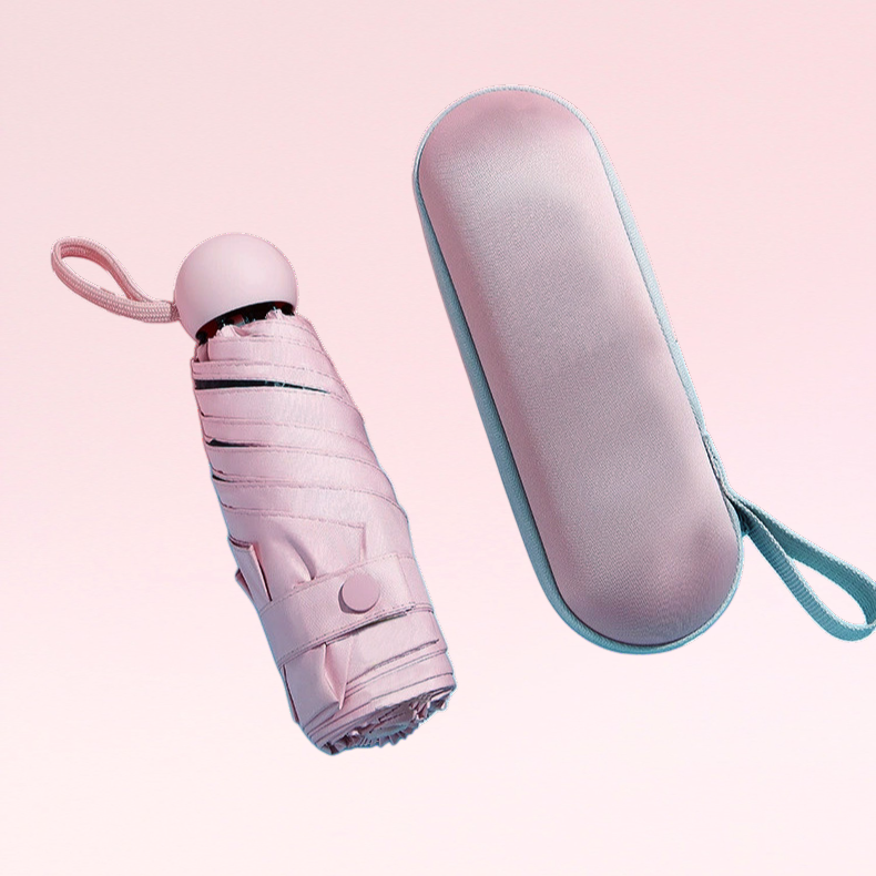 ร่มแคปซูล ลด 50% กล่องใส่แว่นตา ร่มกันแดดขนาดเล็ก น้ำหนักเบาพิเศษ