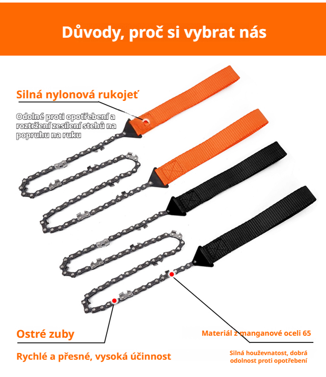 Přenosná pila s ergonomickými madly