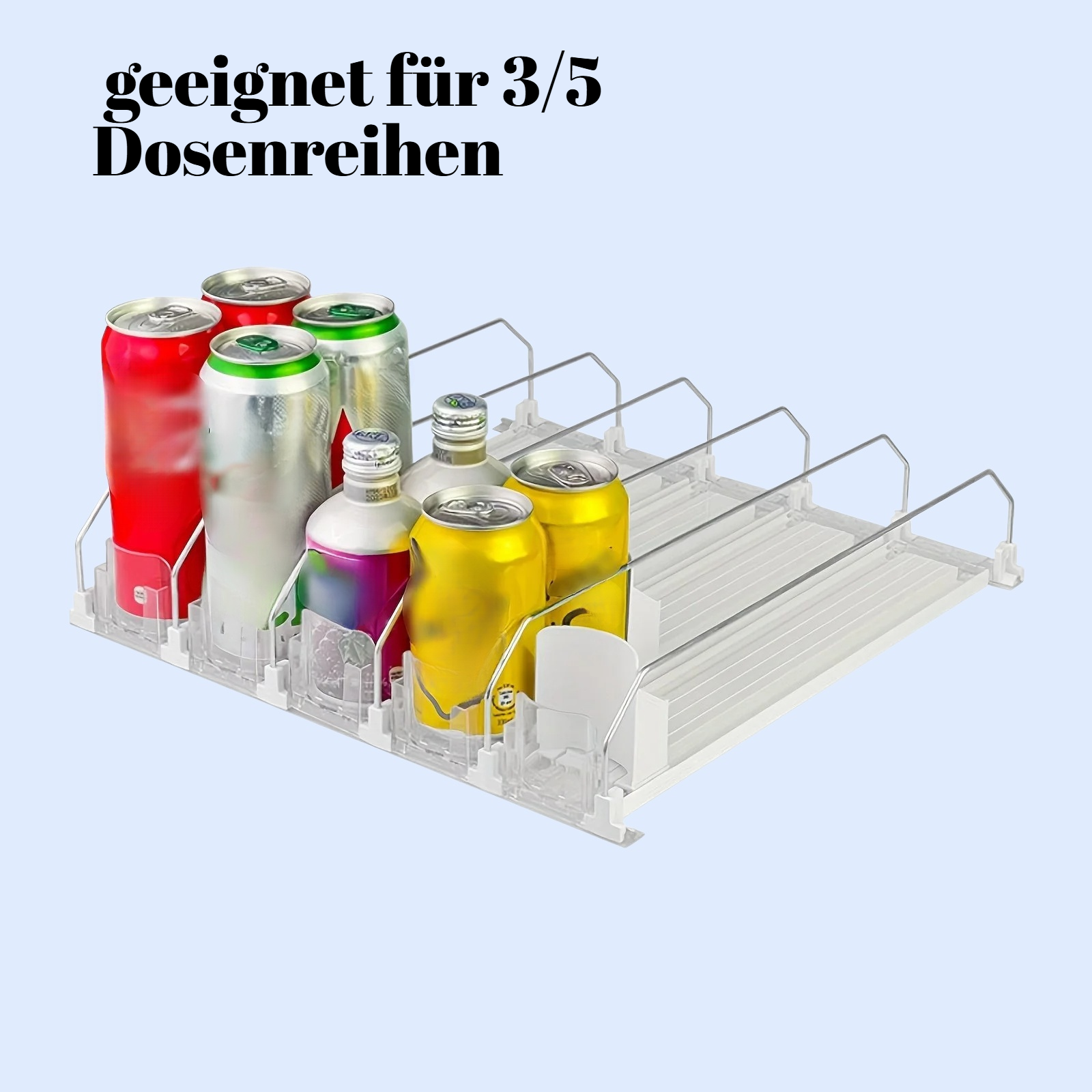 1 Stück Kühlschrank-Dosenhalter, automatischer Getränkedosenspender, Vorratskammer-Organizer