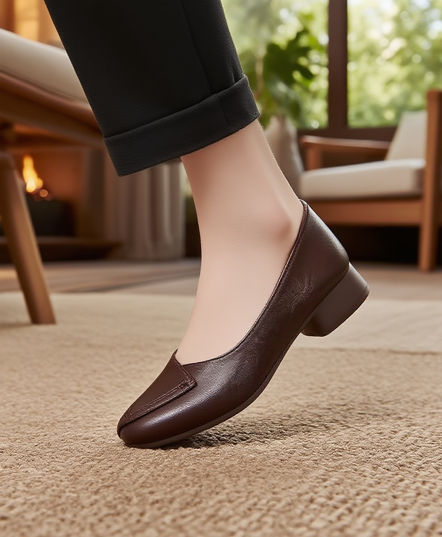 소프트 로퍼 펌프스 단화 측면 디자인