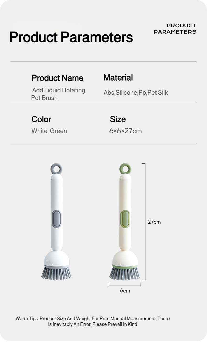 Vista lateral del cepillo de mango largo Kitchen Plus