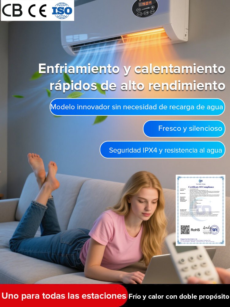 Aire acondicionado de pared para uso doméstico, frío y calor.