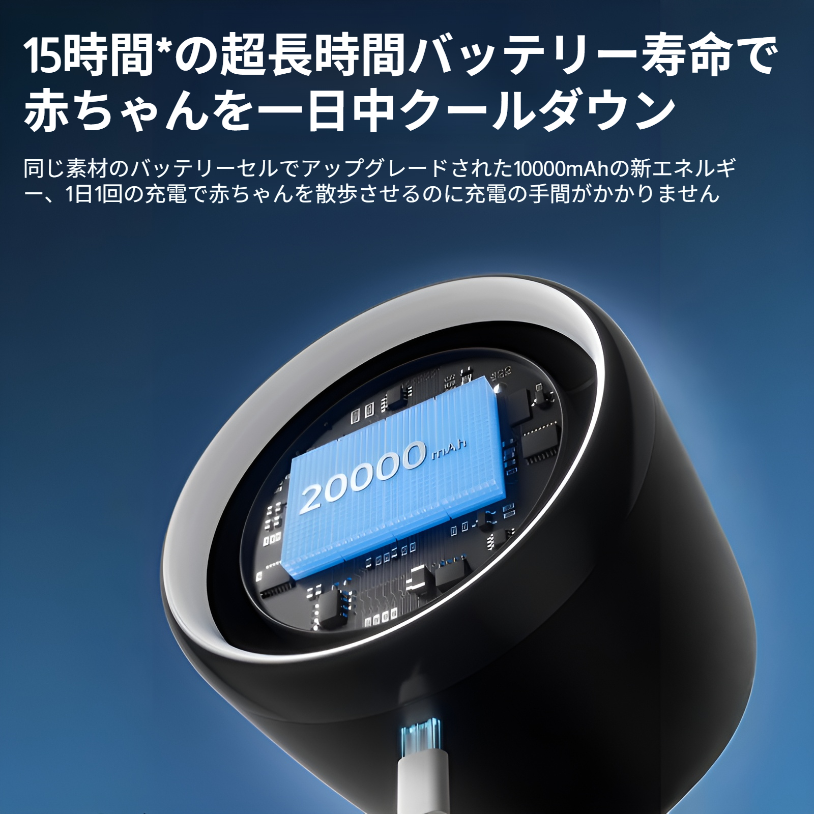ベビーカー用タコ型扇風機 挟み込み防止 アロマセラピー 3段階調光 ナイトライト 静音 USB ミニ充電式 小型扇風機