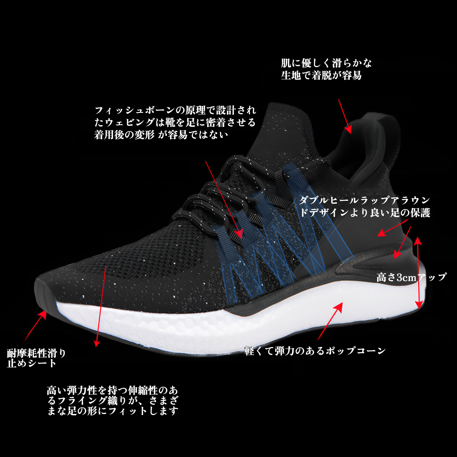 大きいサイズ メンズ カジュアルシューズ スポーツ カジュアルシューズ 軽量 トレンディシューズ メンズシューズ