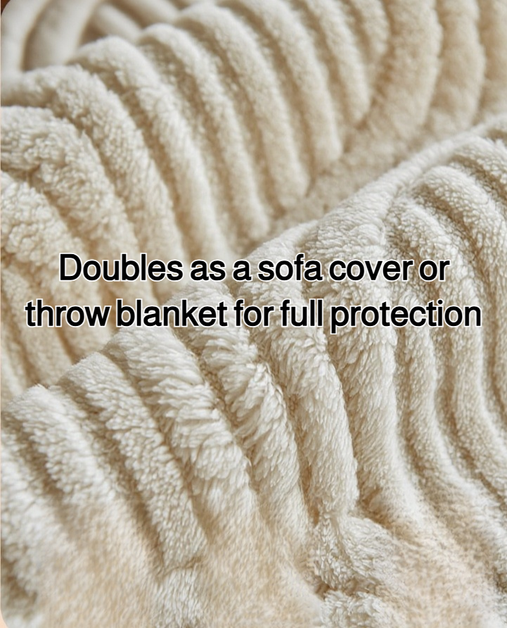 Warm and soft autumn winter sofa slipcover