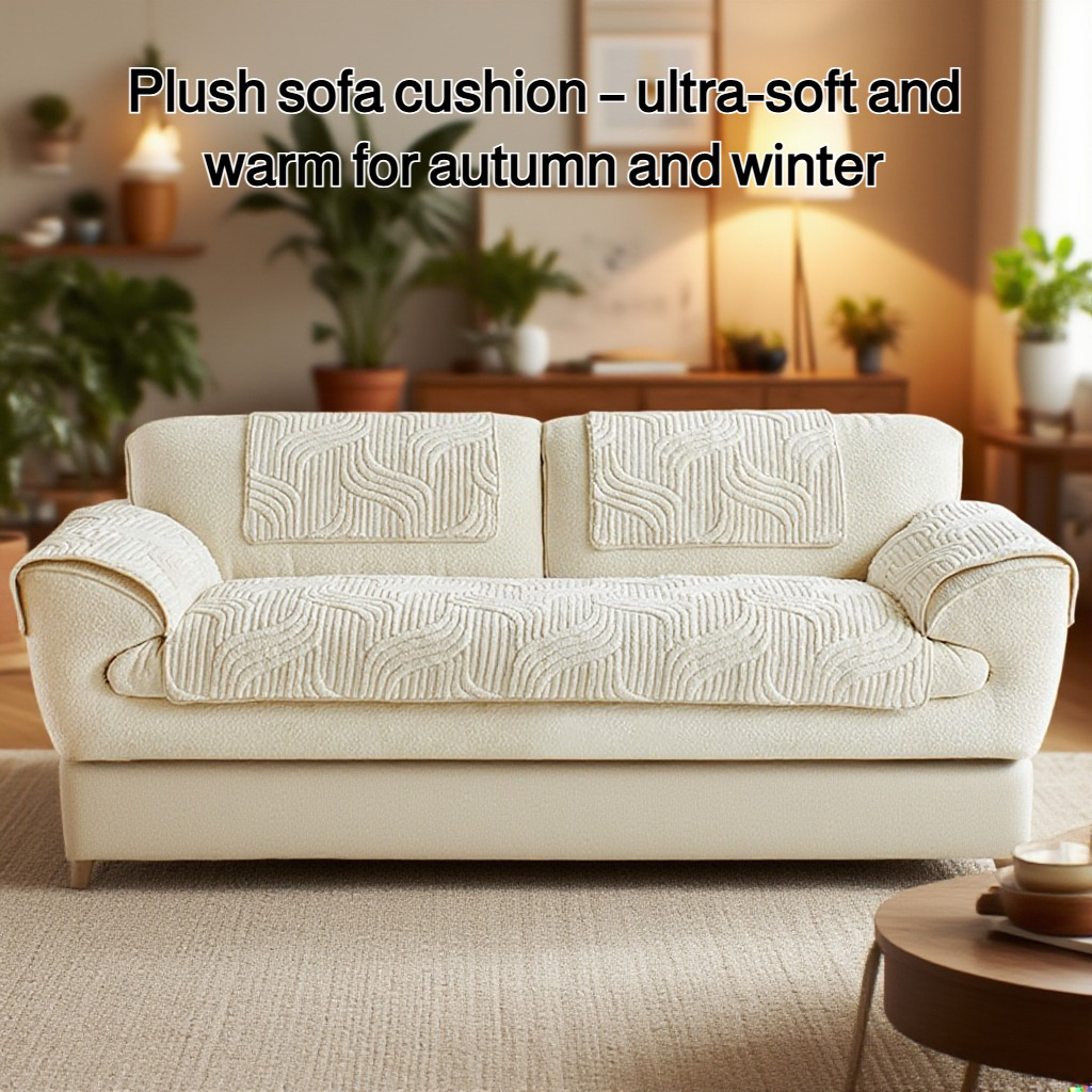 Cotton velvet autumn and winter plush thickened sofa cover