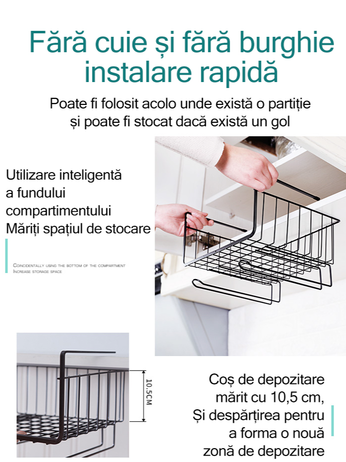 Raft de depozitare suspendat pentru bucătărie