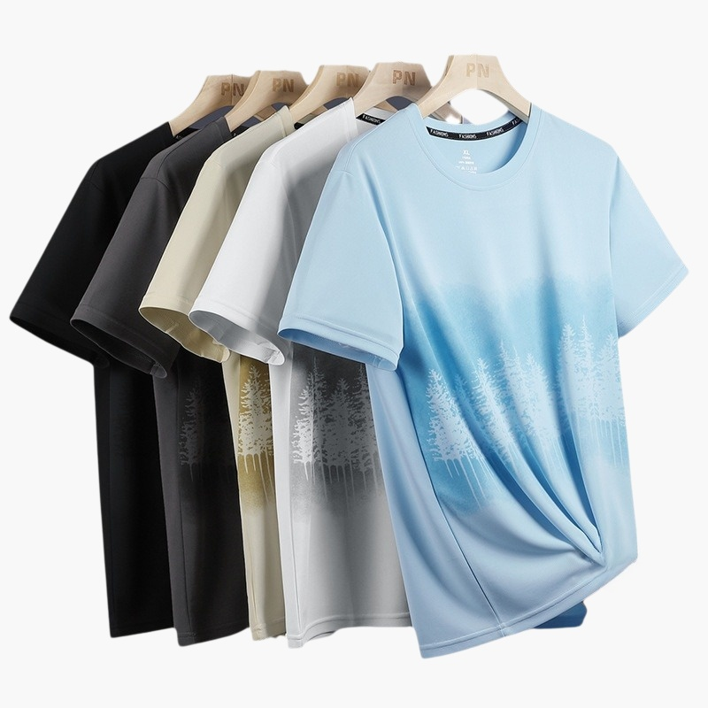 夏季運動冰絲男士短袖