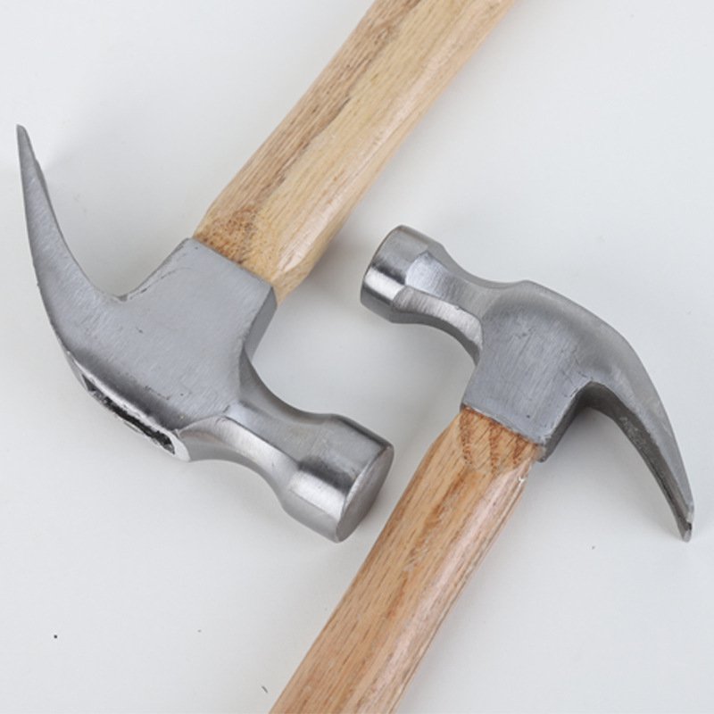 나무 프레임 클로 해머 다기능 고탄소강 가정용 끌 지반 공학 건설 도구 망치 끌 머리