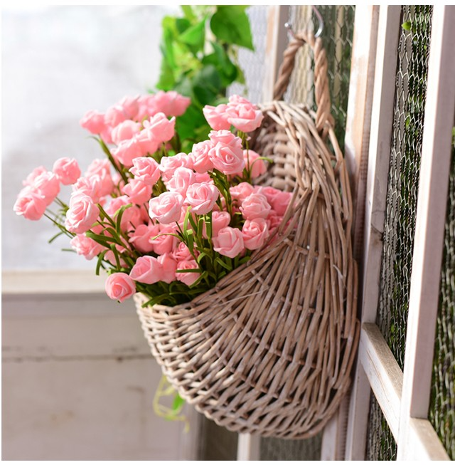 Willow Gardening Hanging Basket filled with colorful flowers