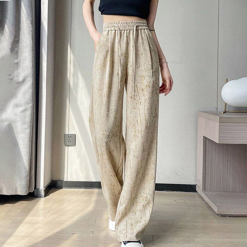 하이웨이스트 타이다이 와이드 팬츠