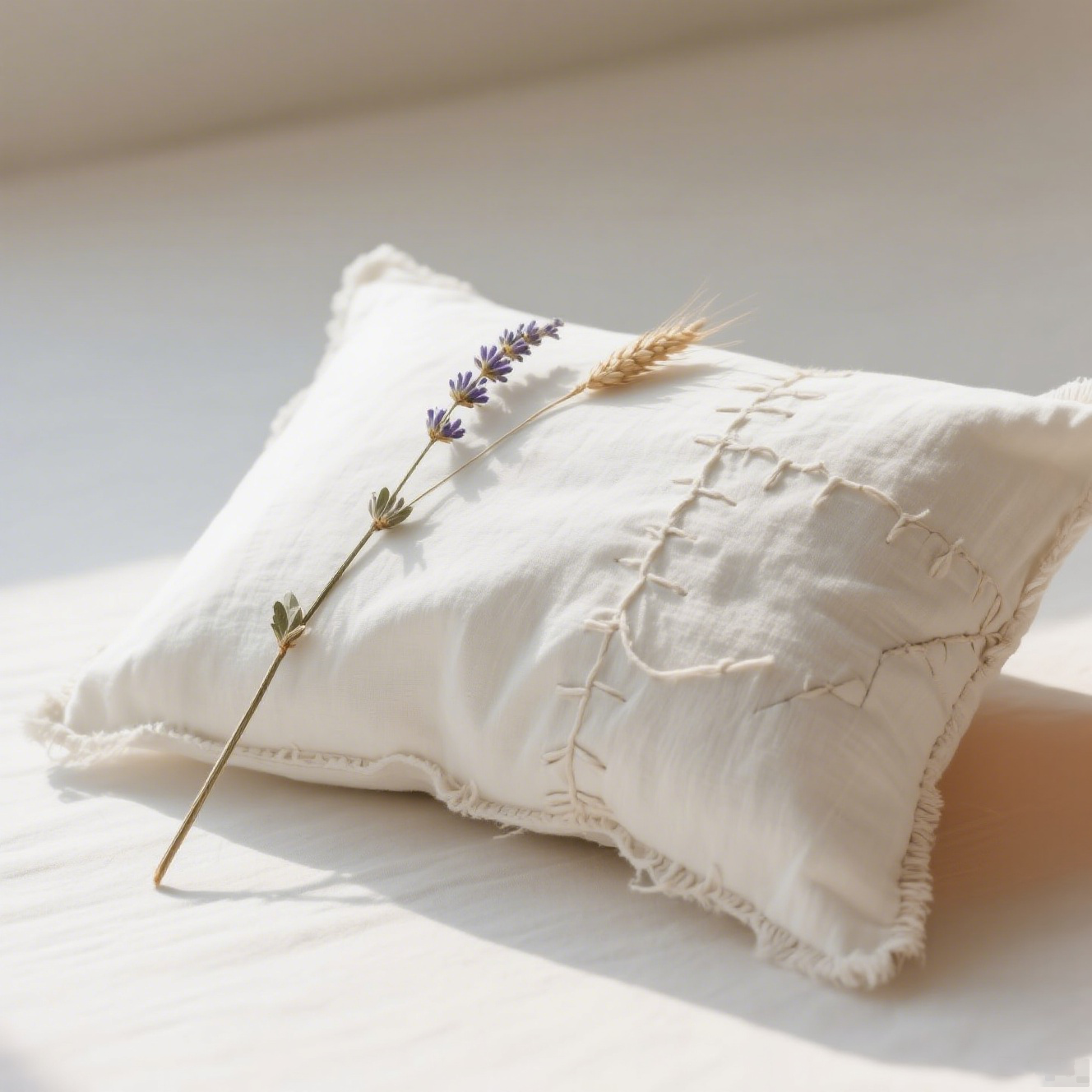 Almohadas de lino y algodón lavado estilo wabi-sabi (paquete de 2)