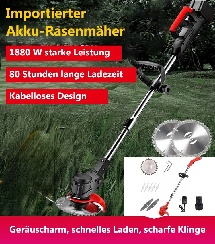 Elektrischer Rasenmäher mit Lithiumbatterie