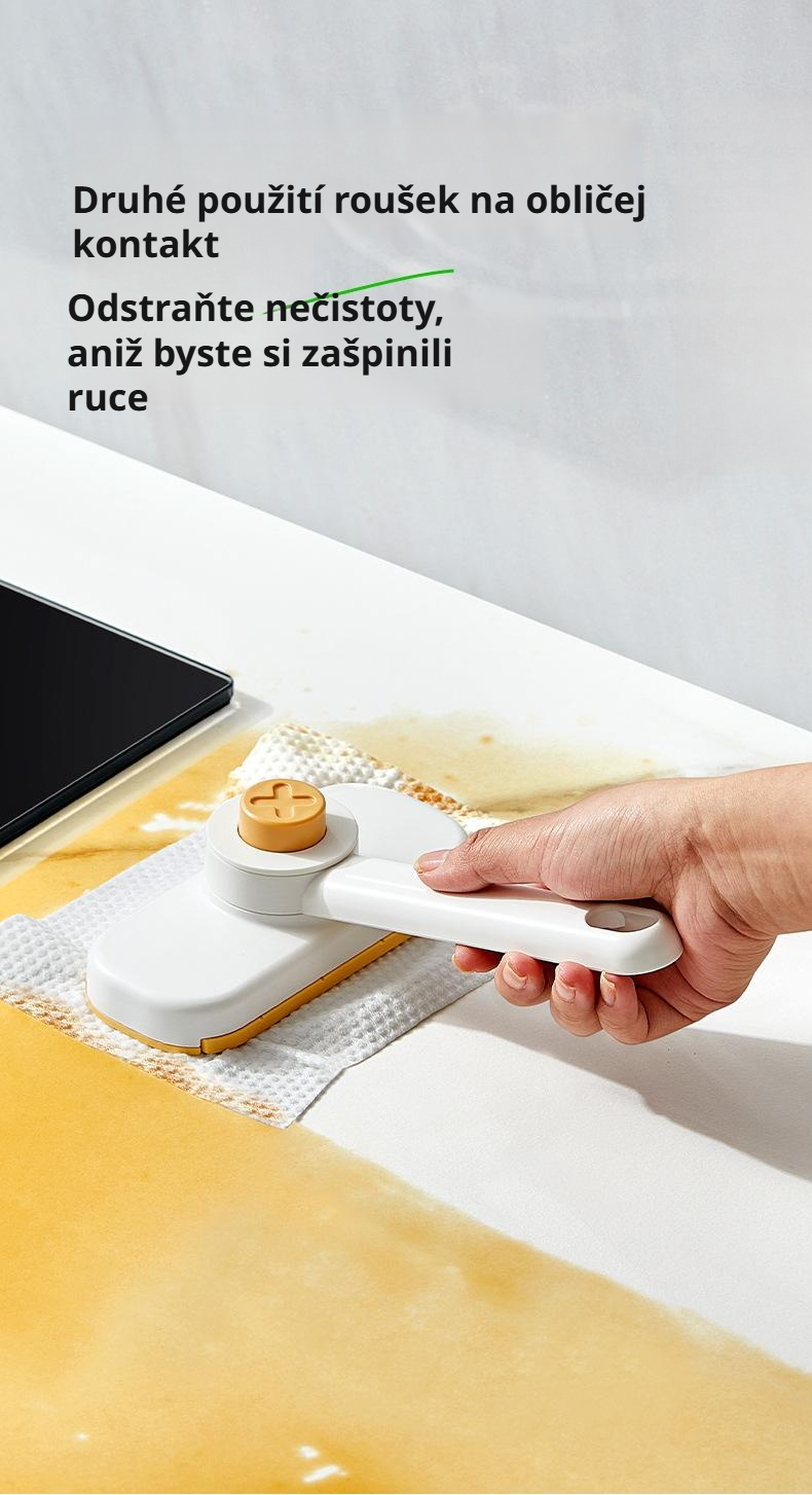 Detail mini automatického mopu s inovativním designem