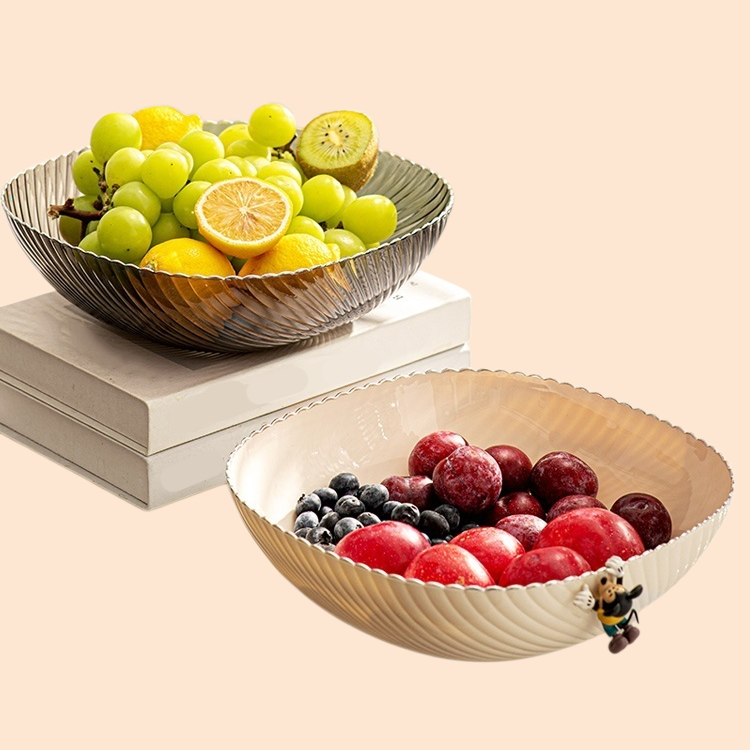 軽くて高級なツイストフルーツプレート透明フルーツプレート