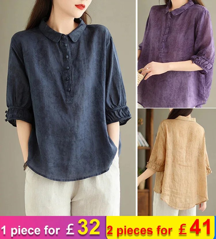 Slimming and Flattering Jacquard Blouse for Women