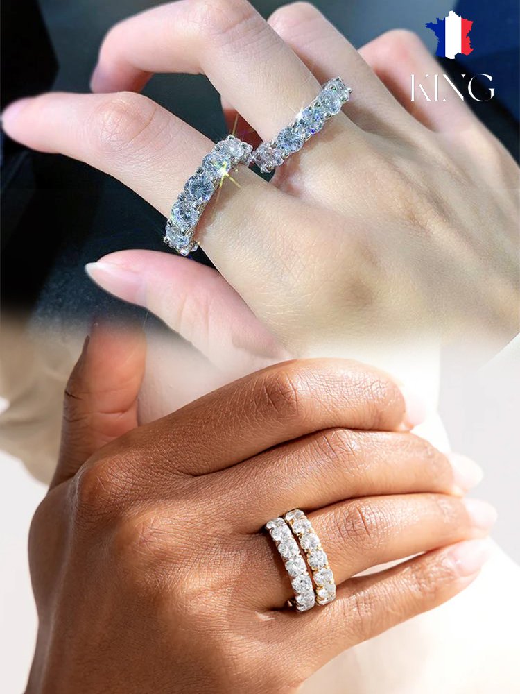 豪華なキュービックジルコニア素リング