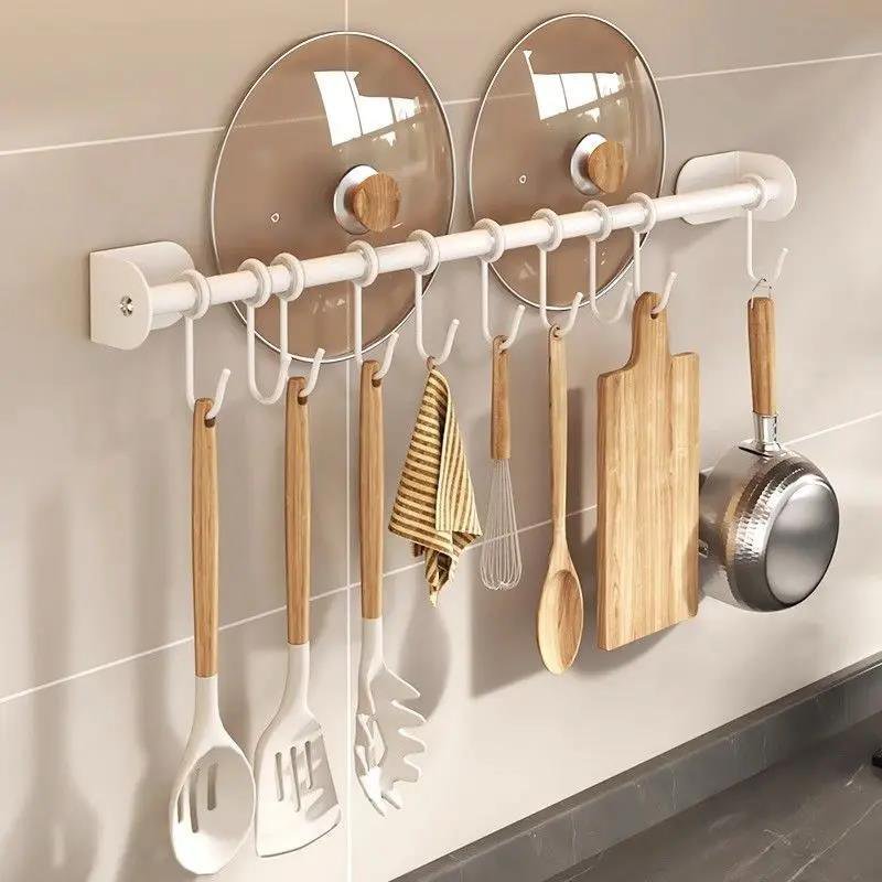 Závěsná tyč do kuchyně bez děrování, silný lepící háček