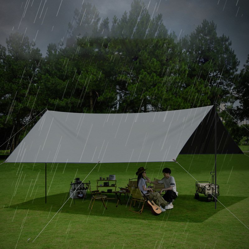 Venkovní vinylový přístřešek proti slunci v černé barvě