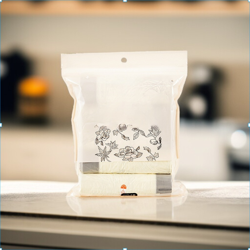 두꺼운 끈이 달린 쓰레기 봉투