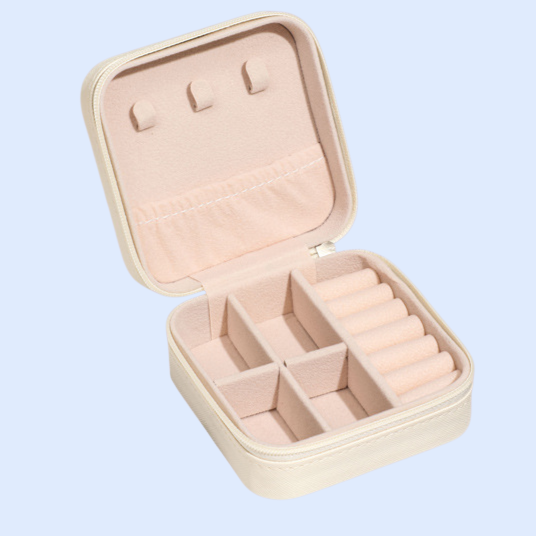 صندوق تخزين المجوهرات الكورية صندوق مجوهرات صغير للأقراط والخواتم وصندوق مجوهرات محمول للسفر