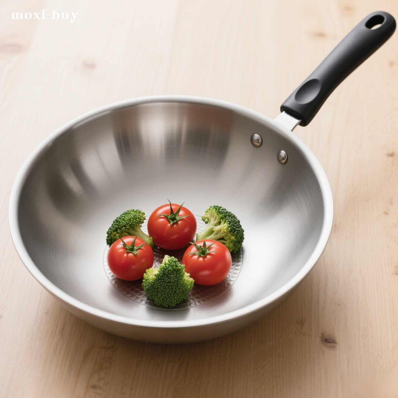 หม้อต้มก้นกลมสแตนเลสไม่เคลือบ