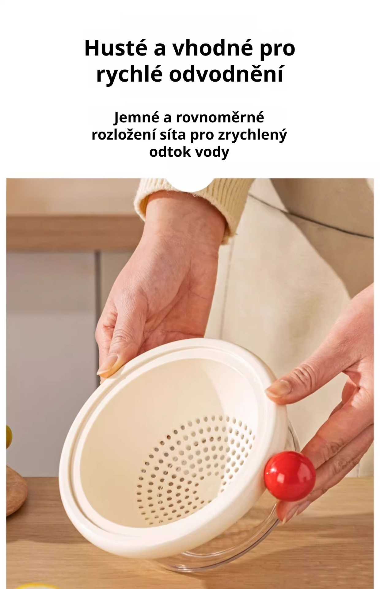 Košík na mytí nádobí s držadlem pro jednoduché přenášení