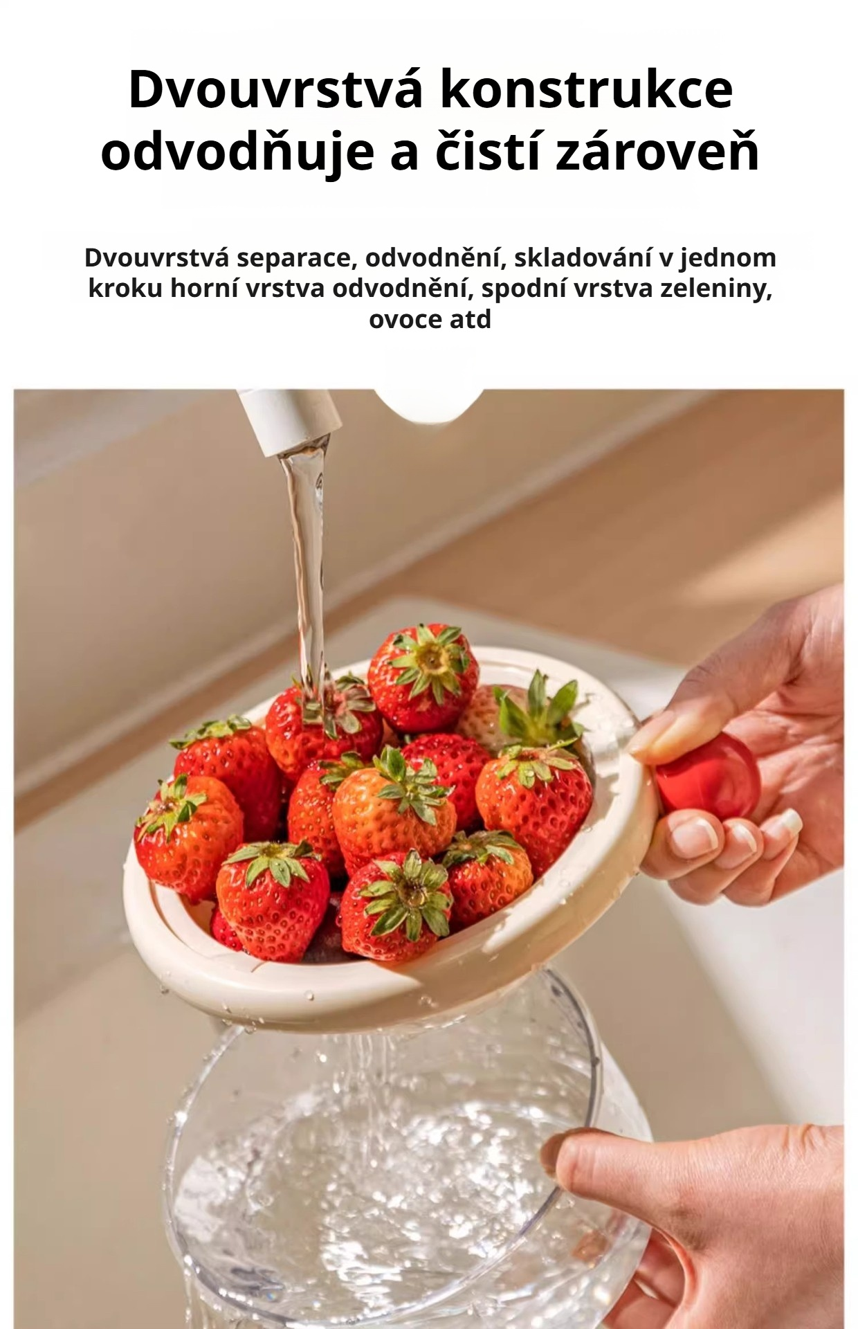 Roztomilý 2v1 košík na mytí nádobí v moderní kuchyni