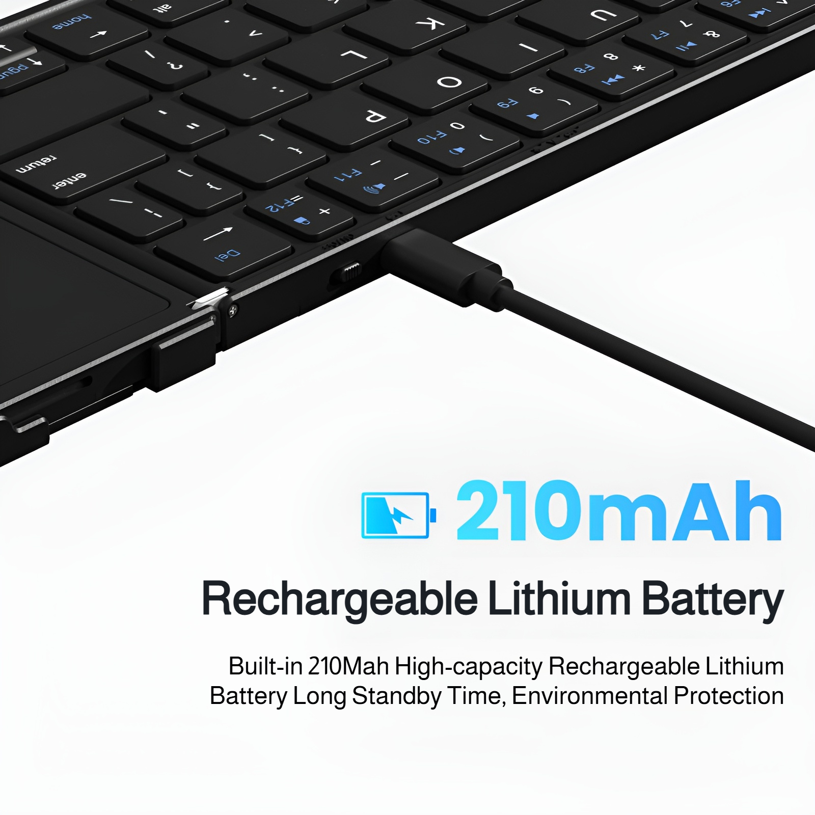 Detalle del touchpad integrado en el teclado Bluetooth