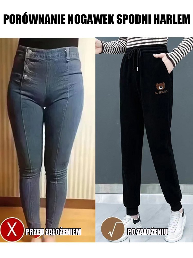 Grube spodnie dresowe pluszowe miś