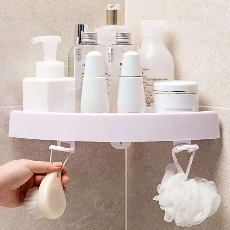 다용도 접착식 삼각 모서리 선반