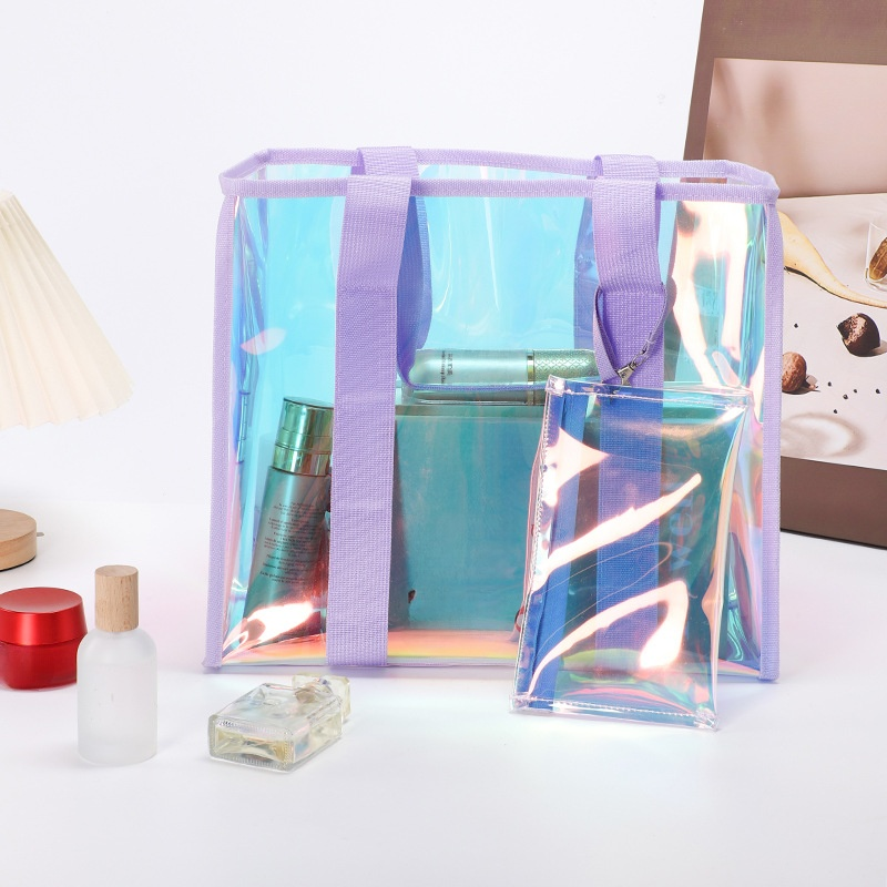 防水素材のPVCビーチバッグ拡大写真