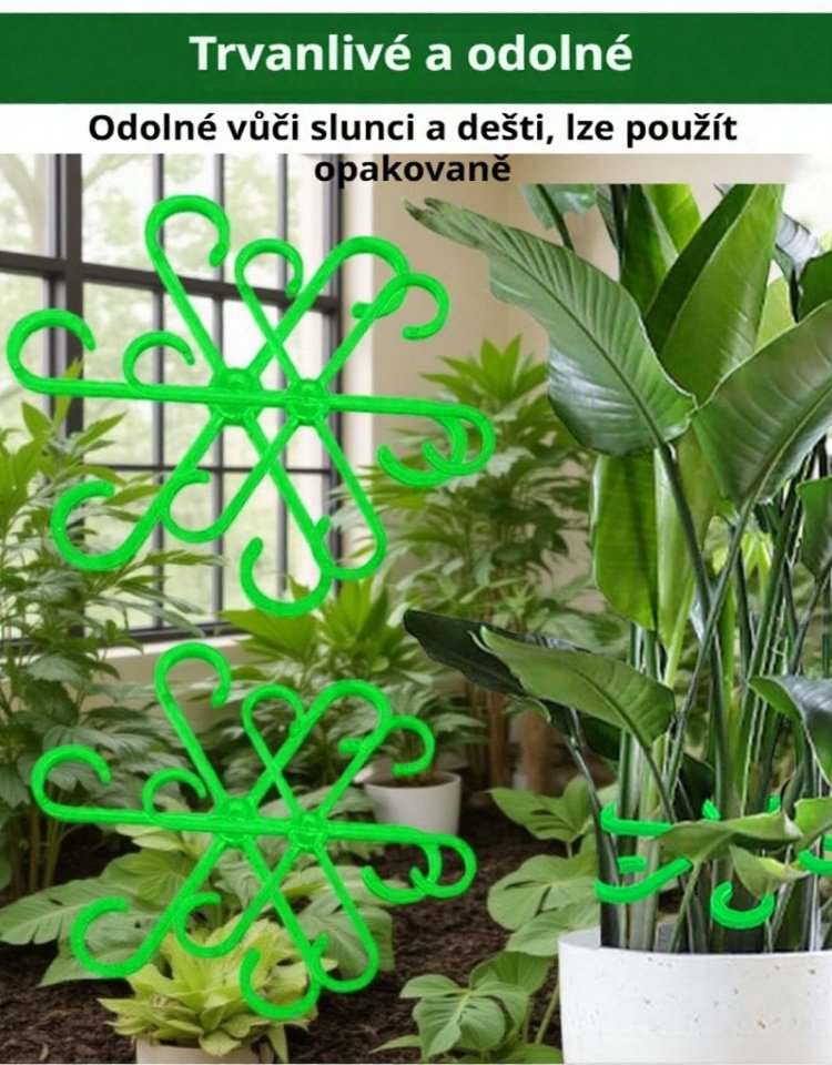 Použití svorky na stonky popínavých rostlin